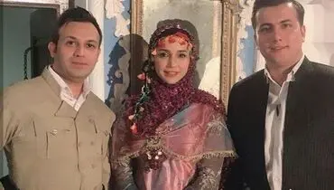 استایل کردی شبنم قلی خانی در کنار دو مرد+عکس