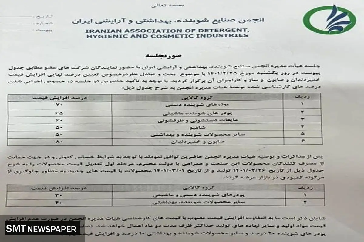 پشت پرده انفجار قیمت مواد شوینده و انتشار لیست جنجالی / بی اطلاعی آقای مسئول!