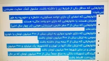 شرایط عجیب قریب برای نپرداختن یارانه معیشتی