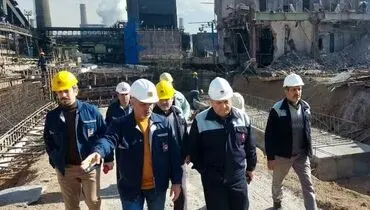 بازدید مدیرعامل از پروژه های در دست اقدام ذوب آهن اصفهان