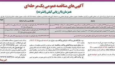 آگهی مناقصه عمومی اجرای زیرسازی، آسفالت ورودی شهرک صنعتی گمبرون شرکت شهرکهای صنعتی هرمزگان