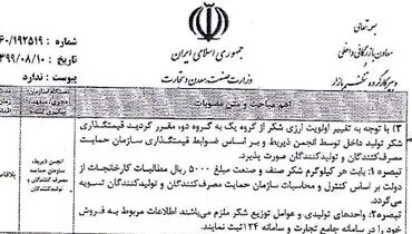 ارز ۴۲۰۰ تومانی شکر حذف شد + سند