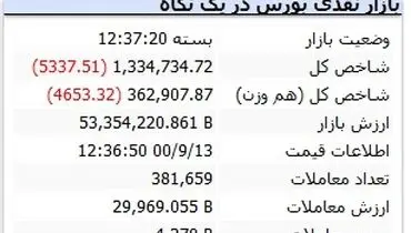 بورس اولین روز  هفته را نزولی سپری کرد(۱۳ آذر)
