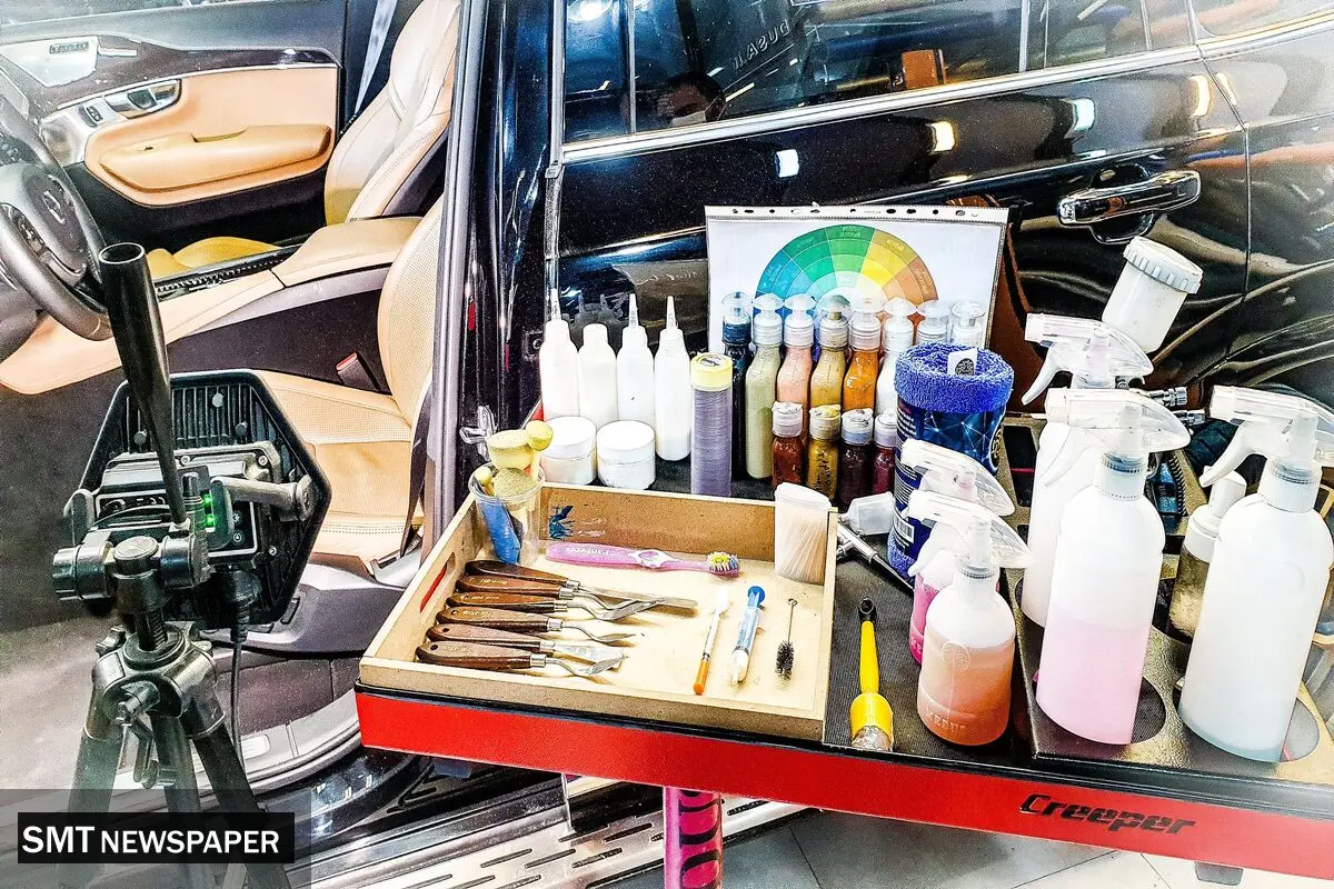 مراقبت از قسمت‌های چرمی کابین در کارواش تاچلس مدوسا