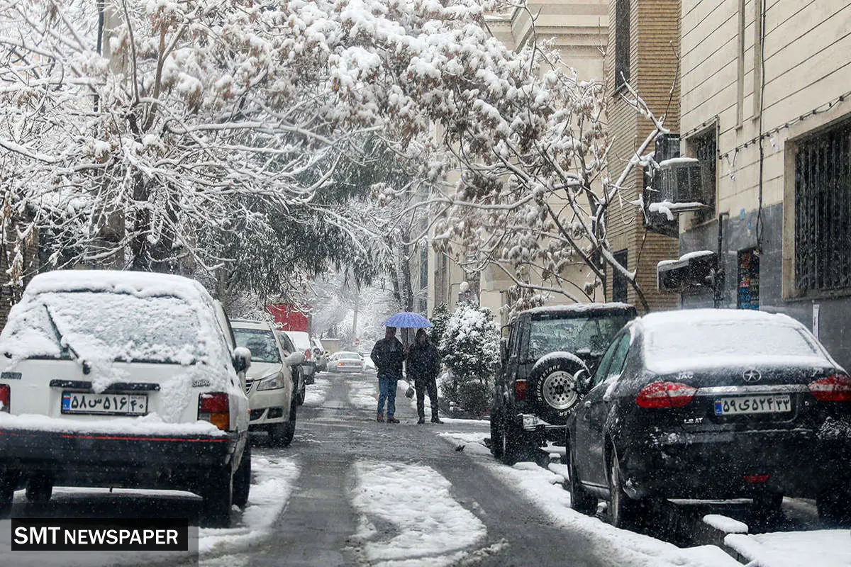  بارش برف و باران در بخش‌های شمالی شهر تهران !