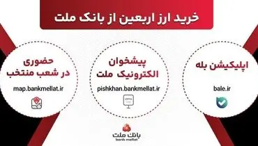 افزایش ظرفیت پذیرش مشتریان در بانک ملت برای فروش حضوری و غیرحضوری ارز اربعین