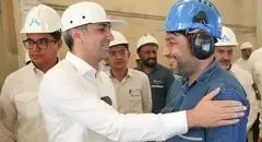 بازدید مدیرعامل مجتمع صنایع آلومینیوم جنوب از واحدهای مختلف کارخانه و دیدار با کارکنان
