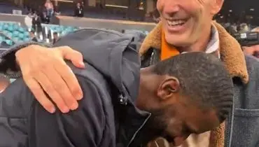 آغوش صمیمی زیدان و رودیگر در برنابئو