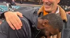 آغوش صمیمی زیدان و رودیگر در برنابئو