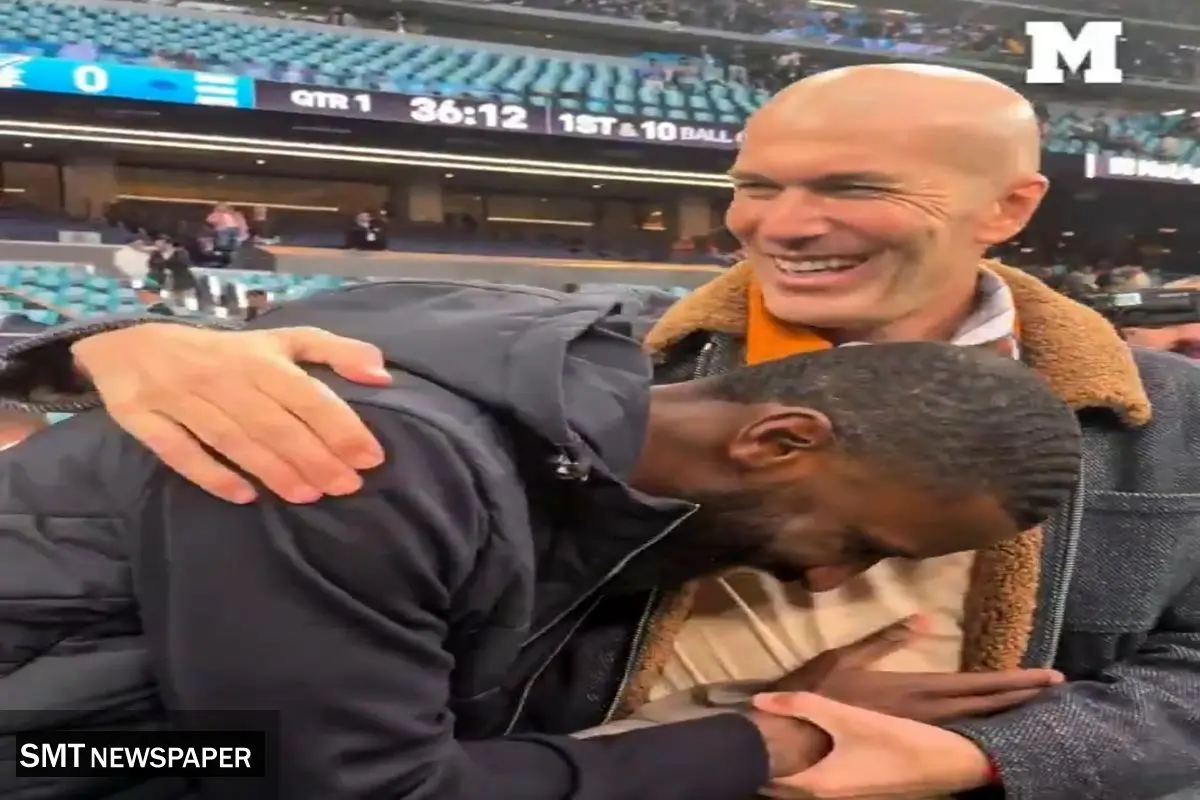 آغوش صمیمی زیدان و رودیگر در برنابئو