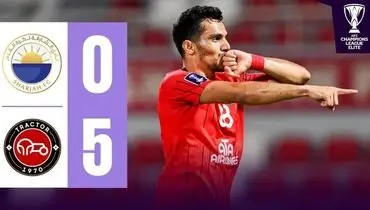 خلاصه بازی شارجه 0 - تراکتور 5