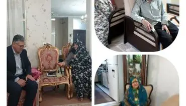 حضور مدیر شعبه تخصصی درمان در منزل سه تن از خانواده های شهدا 