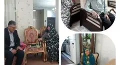 حضور مدیر شعبه تخصصی درمان در منزل سه تن از خانواده های شهدا 