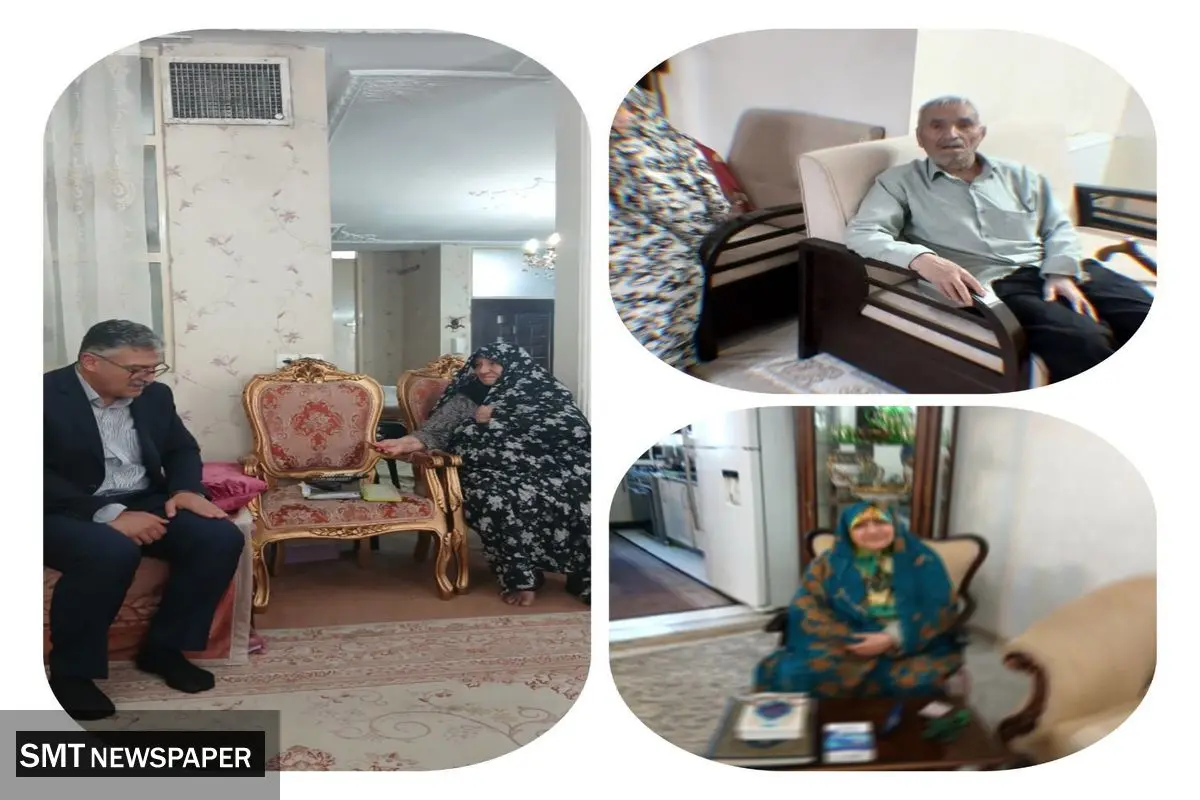 حضور مدیر شعبه تخصصی درمان در منزل سه تن از خانواده های شهدا 