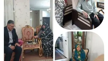 حضور مدیر شعبه تخصصی درمان در منزل سه تن از خانواده های شهدا 