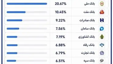 بانک ملی ایران در صدر کارت‌های بانکی تراکنش‌دار کشور