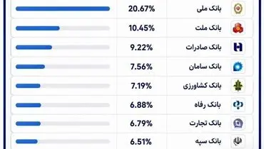 بانک ملی ایران در صدر کارت‌های بانکی تراکنش‌دار کشور