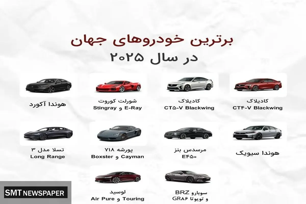 برترین خودروها در سال ۲۰۲۵