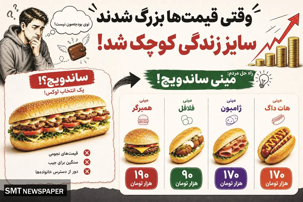 کار مردم به خرید مینی ساندویچ رسید!