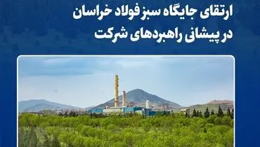 ارتقای جایگاه سبز فولاد خراسان در پیشانی راهبردهای شرکت