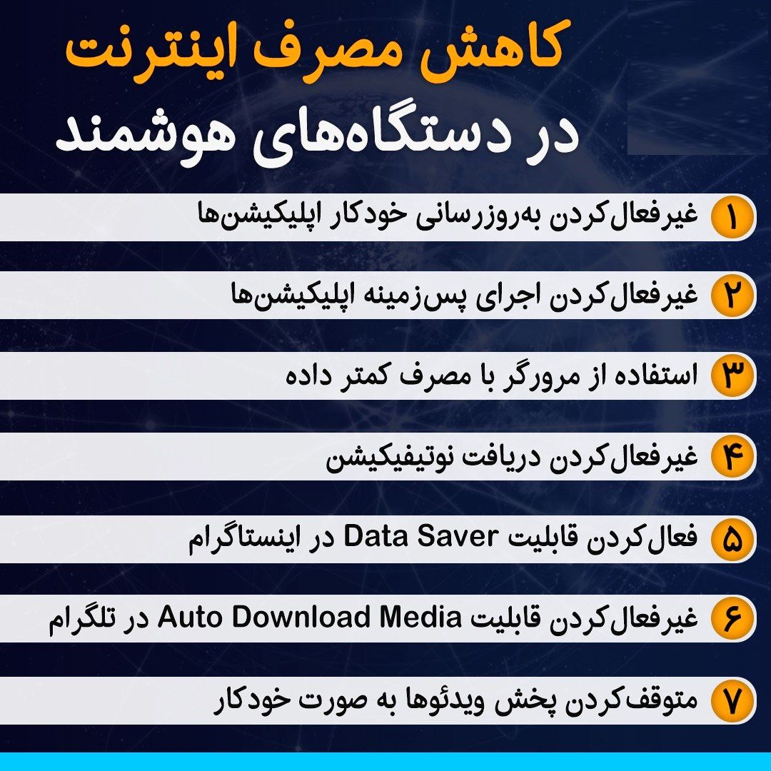 چگونه مصرف اینترنت در گوشی هایمان را کاهش دهیم؟