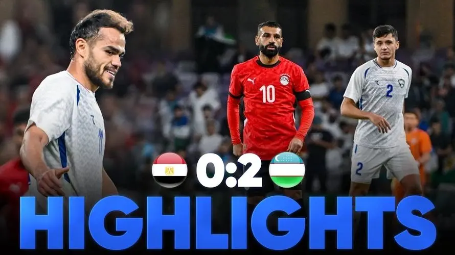 خلاصه بازی ازبکستان 2 - مصر 0 با درخشش اورونوف
