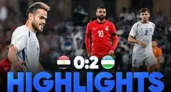 خلاصه بازی ازبکستان 2 - مصر 0 با درخشش اورونوف