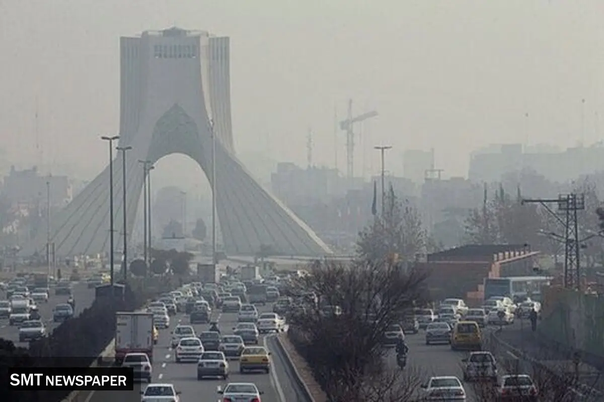 شاخص آلودگی هوای تهران در وضعیت زرد