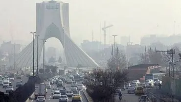 شاخص آلودگی هوای تهران در وضعیت زرد