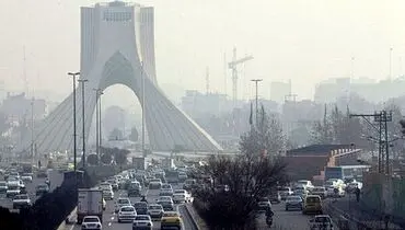 شاخص آلودگی هوای تهران در وضعیت زرد