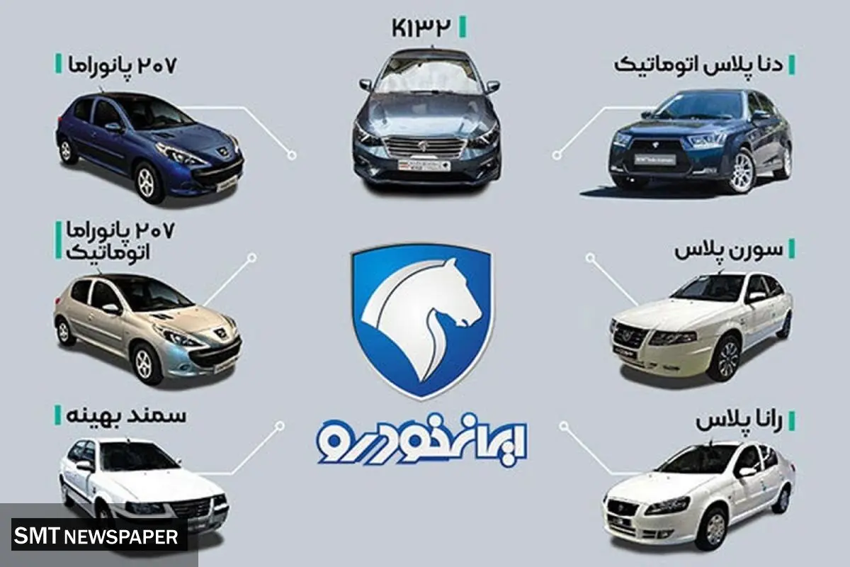 قیمت ایران خودرو امروز ۵ شهریور۱۴۰۴ + جدول
