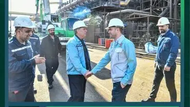 بازدید مدیرعامل شرکت آهن و فولاد ارفع از روند تعمیرات سالیانه واحد احیاء مستقیم