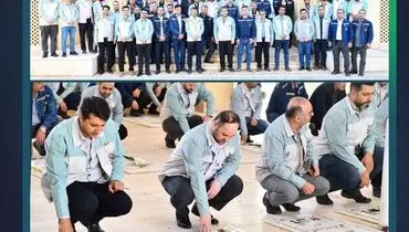 عطر‌افشانی و غبارروبی گلزار شهدای اردکان توسط مدیرعامل و مدیران شرکت آهن و فولاد ارفع