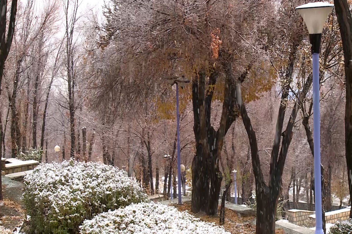 اولین برف پاییزی در تهران