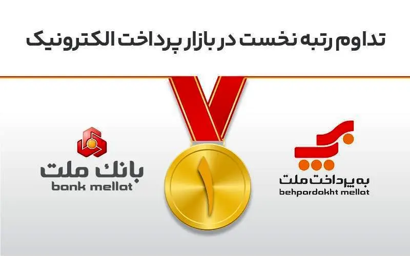 تداوم رتبه نخست بانک ملت و شرکت به‌پرداخت ملت در بازار پرداخت الکترونیک