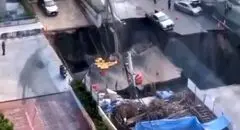 تماشا کنید؛ ریزش وحشتناک زمین در بانکوک