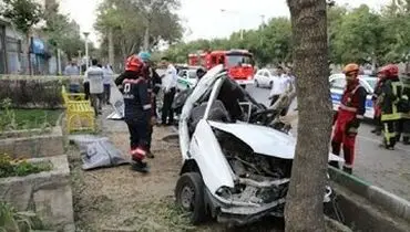 سانحه مرگبار در جاده؛ تصادف خودرو با درخت سه قربانی گرفت