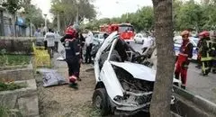 سانحه مرگبار در جاده؛ تصادف خودرو با درخت سه قربانی گرفت