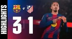 خلاصه بازی بارسلونا 3 - اتلتیکومادرید 1