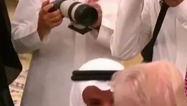 خوش و بش ترامپ با همسران مقامات عربستان  + فیلم