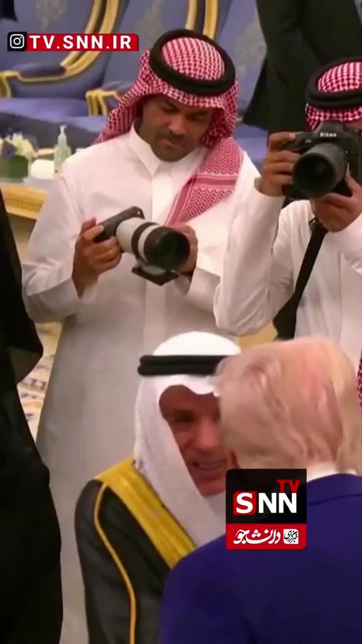 خوش و بش ترامپ با همسران مقامات عربستان  + فیلم
