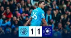 خلاصه بازی منچسترسیتی 1 - 1 چلسی