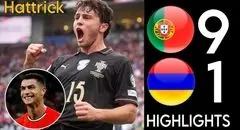 خلاصه بازی جذاب پرتغال 9 - ارمنستان 1