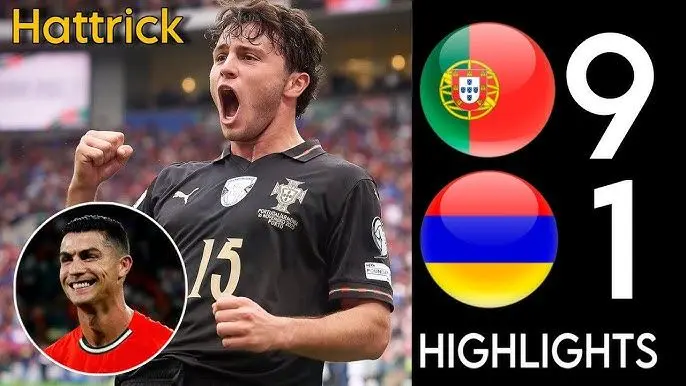 خلاصه بازی جذاب پرتغال 9 - ارمنستان 1