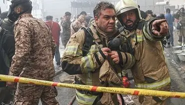 آتش‌سوزی بزرگ در بازار آهن شادآباد تهران + تصاویر