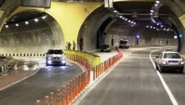 مسدود شدن مسیر شرق به غرب تونل نیایش و پل صدر امشب