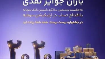 باران جوایز نقدی در بیستمین سالگرد تأسیس بانک سرمایه: جشنواره بزرگ 2020
