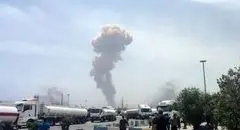 پرده گشایی آتش نشانی از  انفجار بندر شهید رجایی