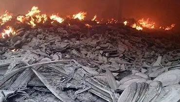آتش‌سوزی گسترده در انبار پنبه مشهد؛ اعزام نیرو از ۶ ایستگاه