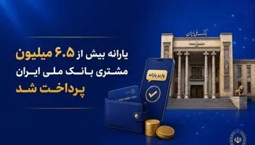 یارانه بیش از ۶.۵ میلیون مشتری بانک ملی ایران پرداخت شد